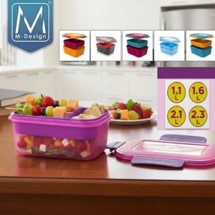 Fresco Plastic Food Storage with Airtight Lock by M-Design