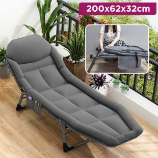 Foldable 2 in 1 Relaxing Lounge Chair Bed