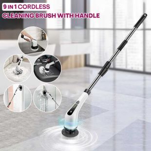 9 in 1 Cordless Cleaning Brush with Handle