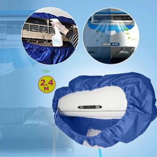 Waterproof Air Conditioner Cleaning Cover with Drain Outlet 2.4 M