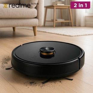 2-in-1 Rechargeable Robot Vacuum Cleaner by Realme Techlife
