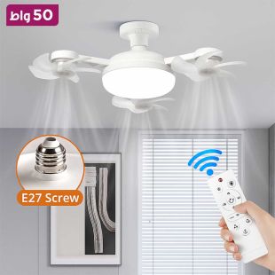 2 في 1 مروحة سقف بإضاءة LED درون مع جهاز تحكم عن بعد قوة 50 واط