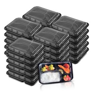 5 Compartment Disposable Food Container with Lid
