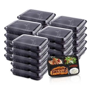 Disposable 5 Compartment Food Container with Lid
