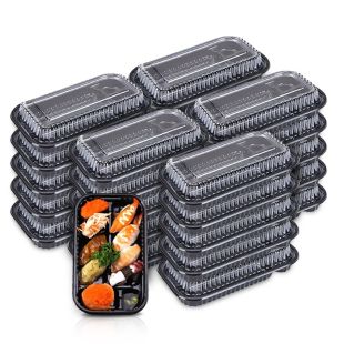 4 Compartment Disposable Food Container with Lid