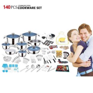طقم أواني ومستلزمات المطبخ من الستانلس ستيل 140 قطعة من Funite