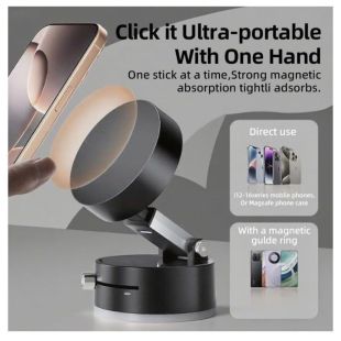360° Rotating Magnetic Phone Holder with Suction Base