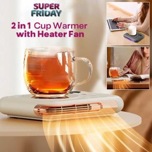2 in 1 Cup Warmer with Heater Fan