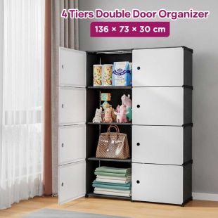 4 Tiers Double Door Organizer 136 &times; 73 &times; 30cm