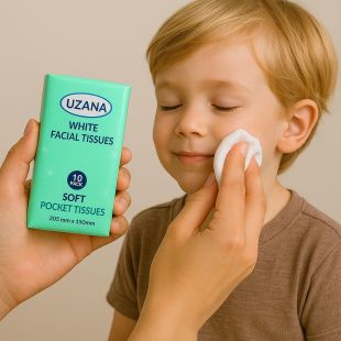 Facial Pocket Tissues Pack of 10Pcs by UZANA