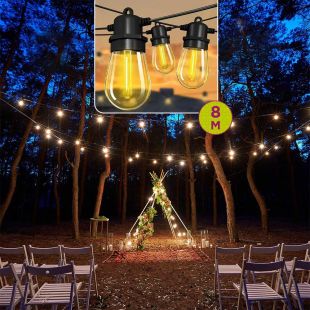 8M Solar String Lights RC with 10 LED Bulbs