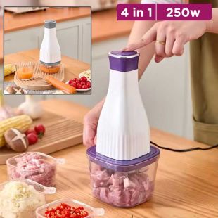 4-in-1 Electric Mini Grinder 250W with 4 Storage Containers