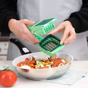 8-in-1 Stainless Steel Vegetable Cutter with Storage Box