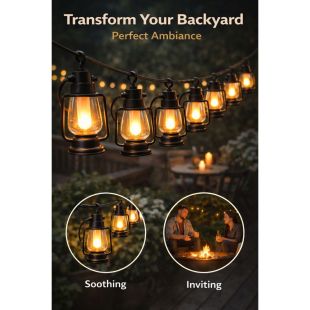 Decorative LED String Lights Lantern Style 5m 10 Bulbs