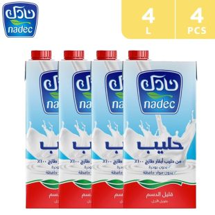 نادك حليب طويل الأجل قليل الدسم 4×1 لتر