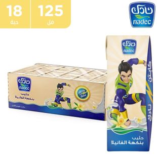 نادك حليب فانيليا طويل الأجل 18 × 125 مل