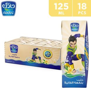 Nadec UHT Vanilla Milk 18 x 125 ml