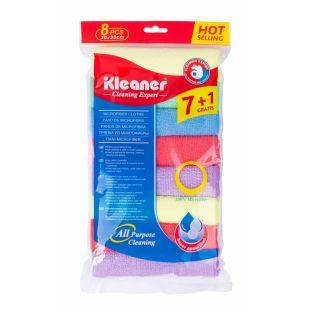 Kleaner Microfiber Cleaning Cloths 30 × 30 cm– 8 pcs