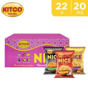 Kitco Nice Potato Chips Assorted Flavour Box 20 x 22 g