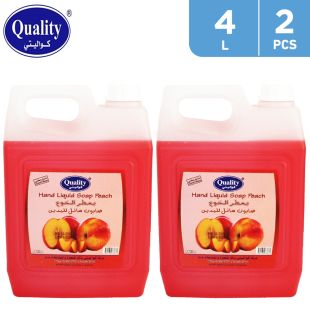 سائل غسيل اليدين برائحة الخوخ 2 × 4 لتر من Quality