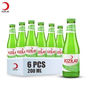 Kizilay Plain Flavoured-Erzincan Sparkling Mineral Water 200ml x 6