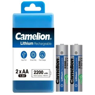 بطاريات ليثيوم AA قابلة للشحن 1.5 فولت - 2 حبة من Camelion