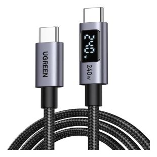 كيبل من USB-C إلى USB-C شحن سريع وشاشة LED بقوة 240 واط من UGREEN