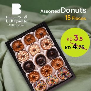 Assorted Donuts 15 Pieces from La Baguette’s