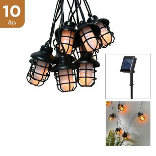 سلسلة مصابيح اضاءة تعمل بالطاقة الشمسية - 10 مصابيح