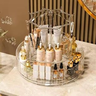 Large Makeup Organizer With 360-degree Rotating Base 20 x 22cm