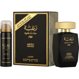 عطر Raghba للرجال 100 مل EDP من Lattafa مع مزيل عرق 50 مل