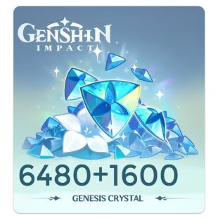 Genshin Impact 6480 + 1600 Genesis Crystals Global - Delivered by Email