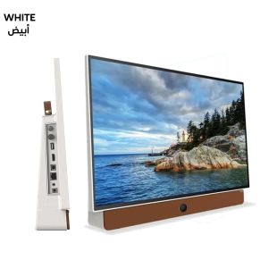 تلفزيون Android LED FHD محمول قابل للشحن قياس 24 بوصة من Skyworth مع حقيبة مجانية - أبيض