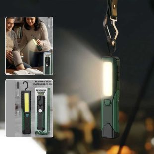 مصباح LED قابل لإعادة الشحن بخطاف وقاعدة مغناطيسية