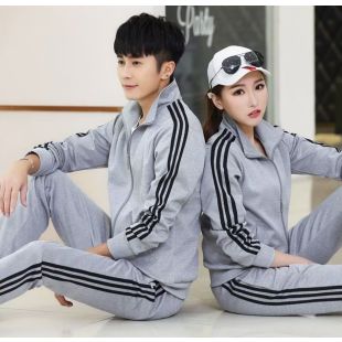 طقم رياضي خفيف بأكمام طويلة من قطعتين للرجال والسيدات