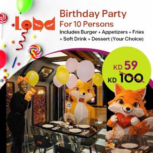 Fun Birthday for 10 with Burgers, Starters, Drinks & Sweet Treats at Loba