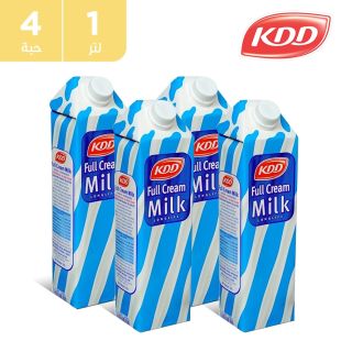 حليب كامل الدسم طويل الأمد 4 × 1 لتر من KDD