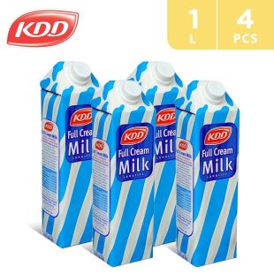 Long Life Full Cream Milk 4 x 1 L by KDD