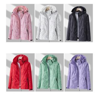 Long Sleeves Camouflage Waterproof Jacket For Women