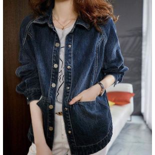 Long Sleeves Denim Jacket Loose For Women