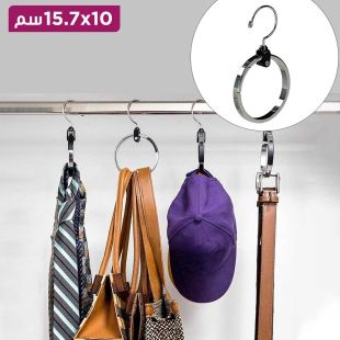 حلقة مع خطاف لتنظيم الخزانة 10 × 17.5 سم 1 قطعة