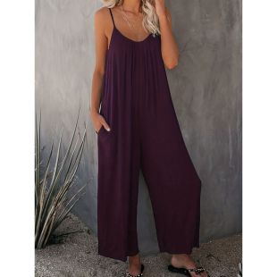 جمبسوت صيفي بدون أكمام بتصميم فضفاض للسيدات