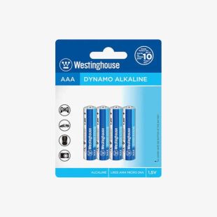بطاريات Dynamo قلوية AAA بجهد 1.5 فولت - 4 حبة من Westinghouse