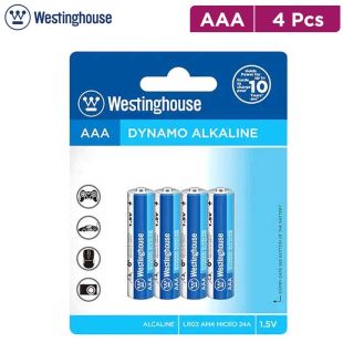 Westinghouse AAA Dynamo Alkaline Batteries 1.5V - 4 Pieces