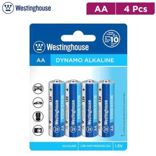 Westinghouse AA Dynamo Alkaline Batteries 1.5V - 4 Pieces