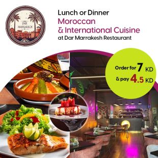  Delightful Dishes for Lunch or Dinner from Dar Moroccan Marrakesh Restaurant 