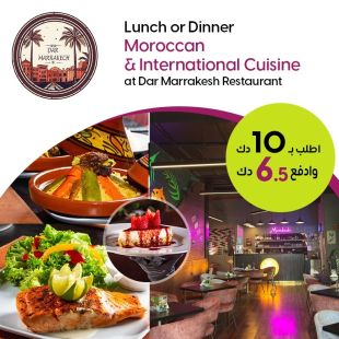  Delightful Dishes for Lunch or Dinner from Dar Moroccan Marrakesh Restaurant 
