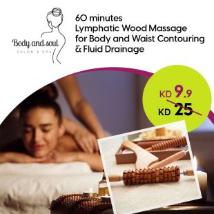 60-Minute Wooden Lymphatic Drainage Massage for Body Contouring & Fluid Drainage at Body And Soul Salon & Spa