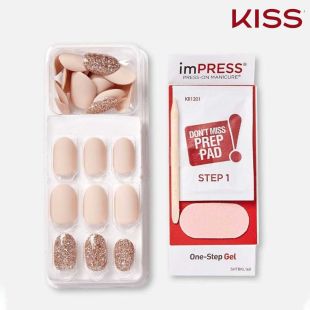 أظافر imPRESS Evanesce بلمسة مطفية من KISS