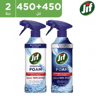 جيف - بخاخ المطبخ والحمام الصحي بالرغوة  2 × 450 مل